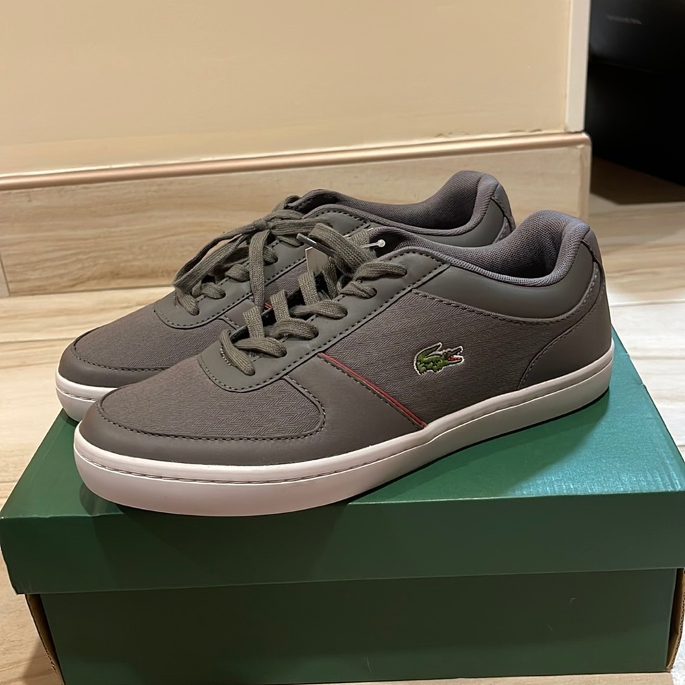 BRAND NEW - Lacoste - Gripton 316 1 SPM dark gray canvas/leather/synthetic
